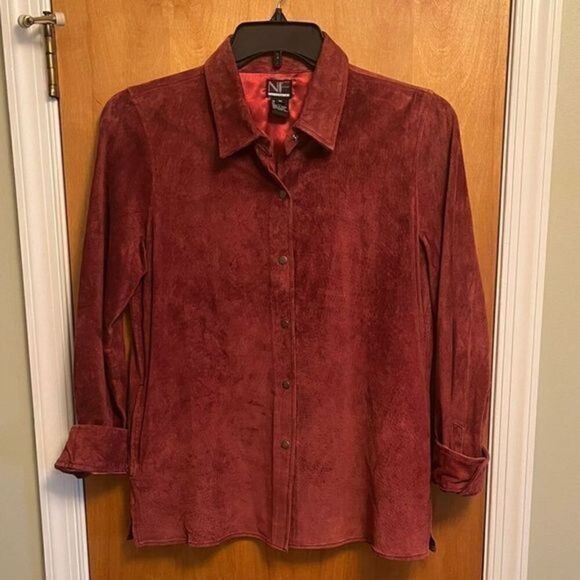 New Frontier Suede Shacket Sz M - Picture 1 of 8